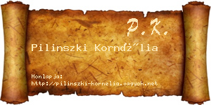 Pilinszki Kornélia névjegykártya